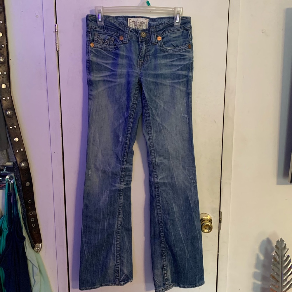 Big Star “Liv Boot” distressed jeans, size 26R
